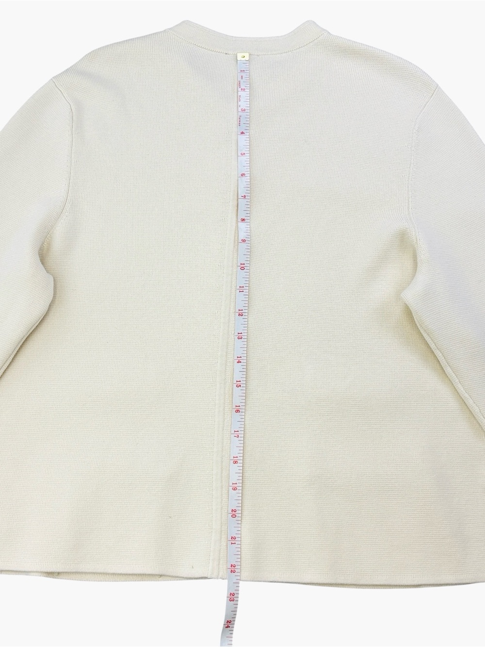 Talbots Ivory Button-Front Knit Cardigan - Picture 8 of 10